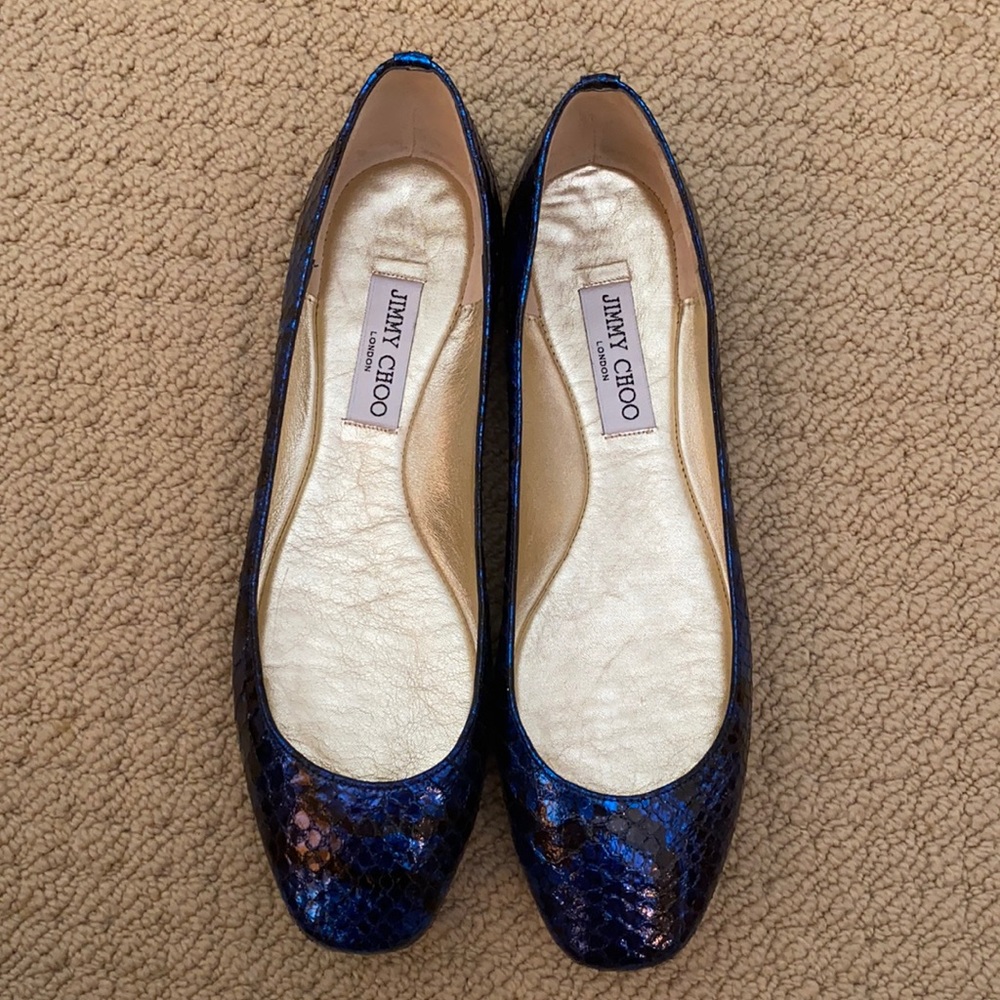 Jimmy Choo Metallic Flats